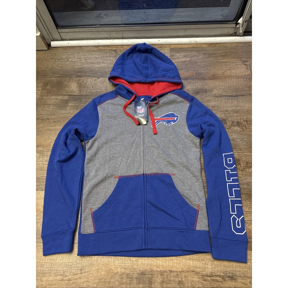 NEW Buffalo Bills Men's Size Small Fanatics Full Zip Up Blue Hoodie Jacket $70